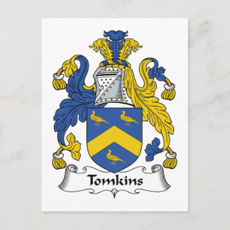 Tomkins Family Crest Postcard
