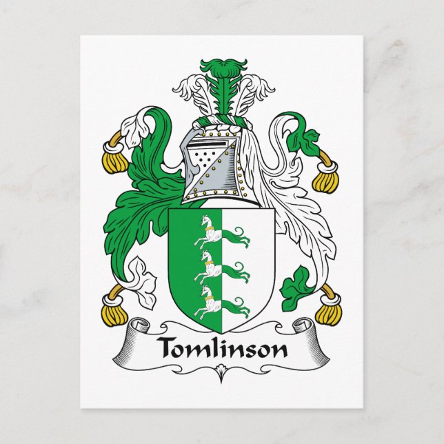 Tomlinson Family Crest Postcard (Front)