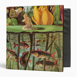 Tommelise very desolate on the water lily leaf, in binder