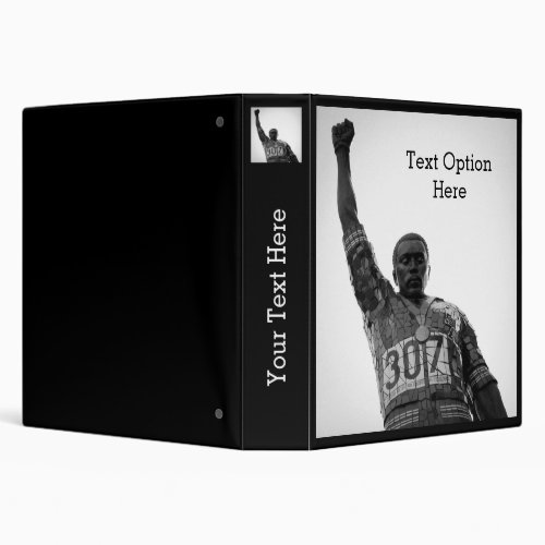 Tommie Smith Raised Fist 3 Ring Binder