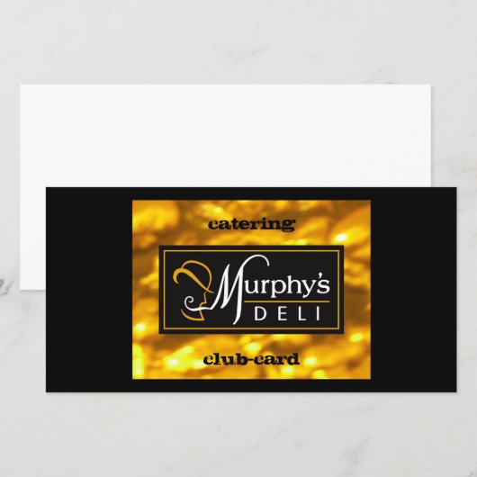 tommodex 2012 murphy's deli catering club card (Front/Back)