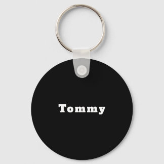 Tommy black white keychain