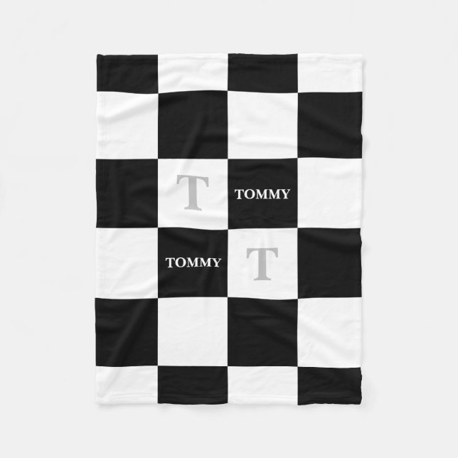 TOMMY Name Custom Kids Unisex Nursery Name Reveal Fleece Blanket (Front)
