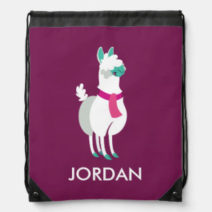 Tommy the Llama Drawstring Bag
