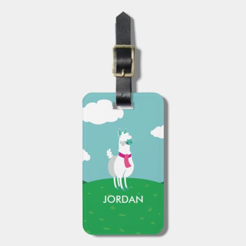 Tommy the Llama Luggage Tag