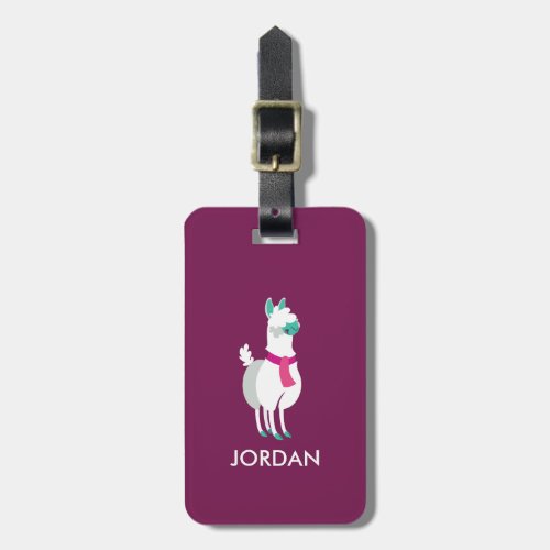 Tommy the Llama Luggage Tag