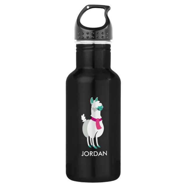 Tommy the Llama Stainless Steel Water Bottle (Front)