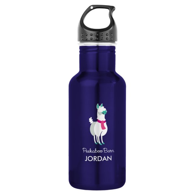 Tommy the Llama Stainless Steel Water Bottle (Front)