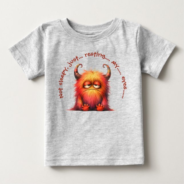 Tommy: The NO Nap Monster  Baby T-Shirt (Front)