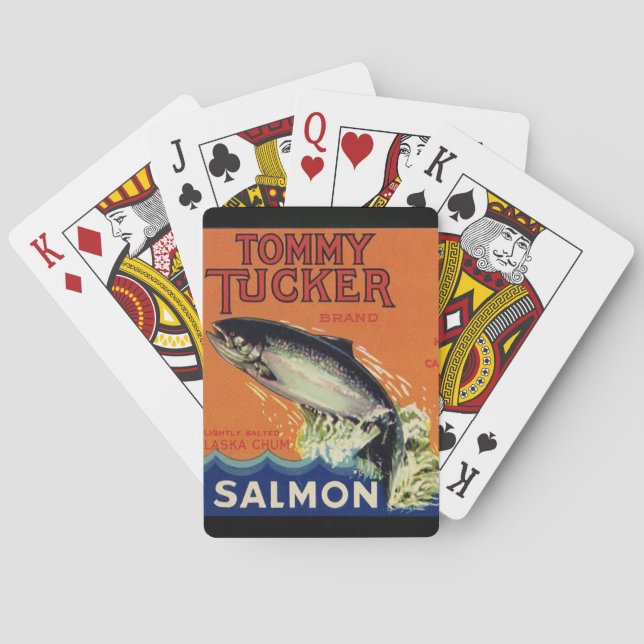 Tommy Tucker Brand Alaska Salmon Poker Cards (Back)