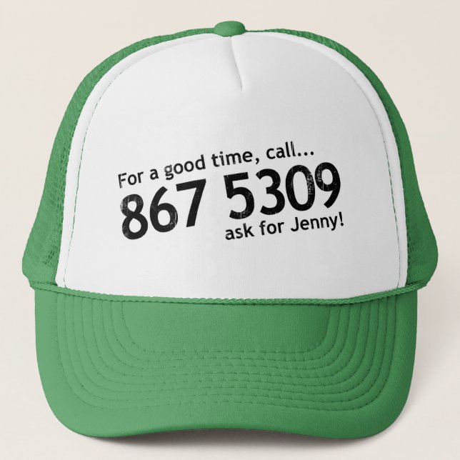 Tommy Tutone 867 5309 Trucker Hat (Front)