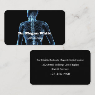 Tomography Radiology Radiologist Business Card