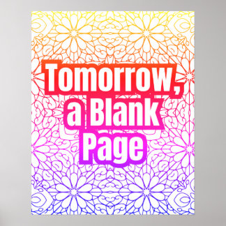 Tomorrow, A Blank Page - Abstract Pattern Coloring Poster