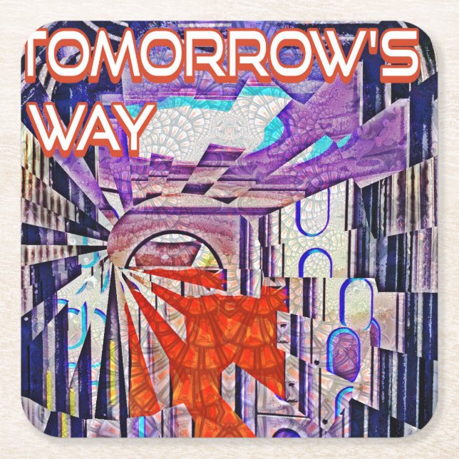 Tomorrow's Way, shine Square Paper Coaster (Front)
