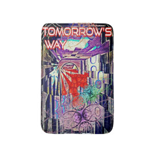 Tomorrow's Way Today Retro Future Art Bath Mat