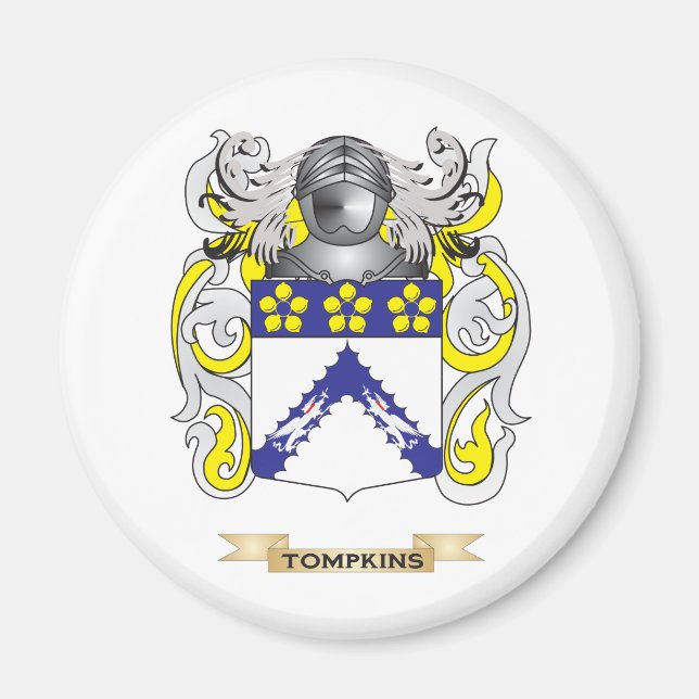 Tompkins Family Crest (Coat of Arms) Magnet (Front)