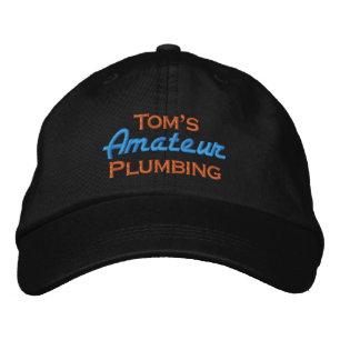 Tom's Amateur Plumbing Embroidered Baseball Cap