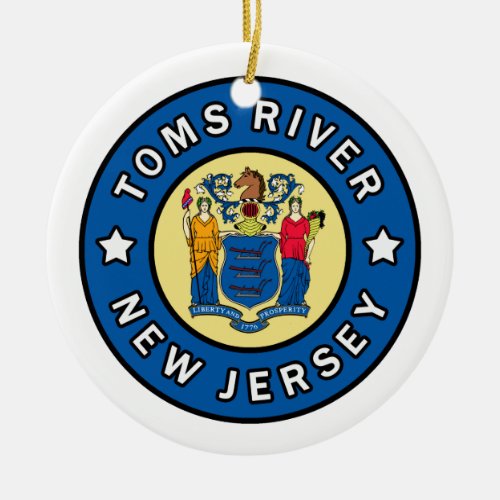 Toms River New Jersey Ceramic Ornament