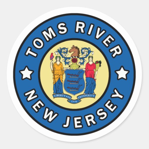 Toms River New Jersey Classic Round Sticker