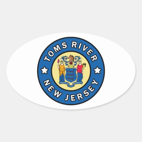 Toms River New Jersey Oval Sticker