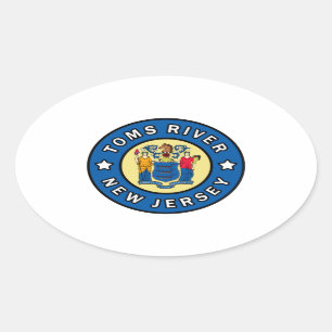 Toms River New Jersey Oval Sticker