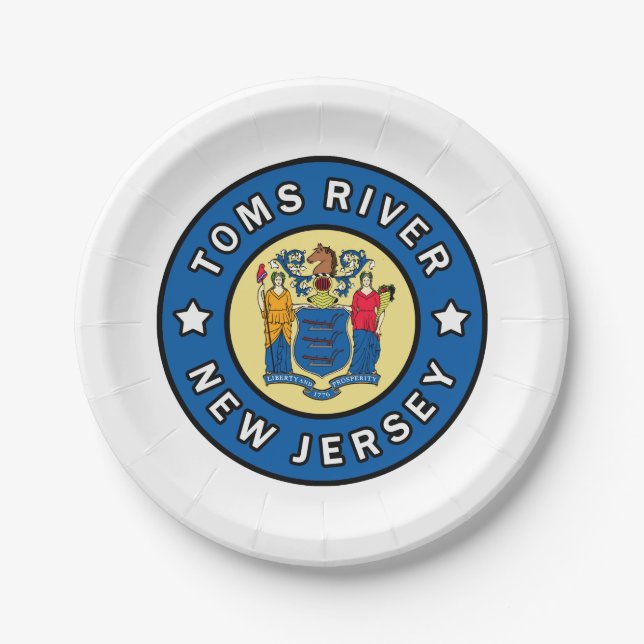 Toms River New Jersey Paper Plates (Front)