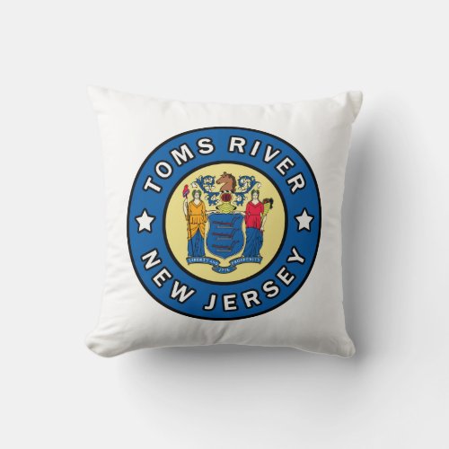 Toms River New Jersey Throw Pillow
