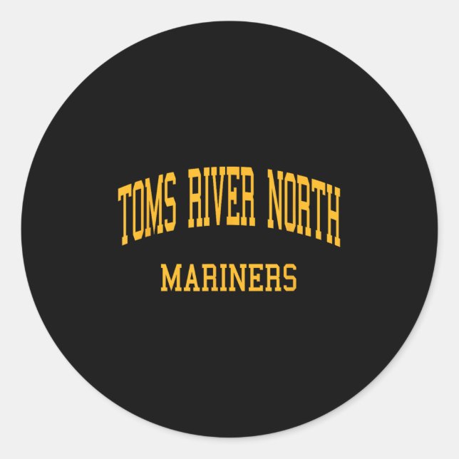 Toms River North High School Hs Toms River Nj Retr Classic Round Sticker (Front)