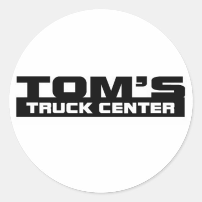Tom's Truck Center Classic Round Sticker (Front)