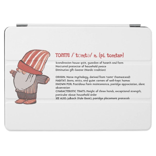 Tomte Nisse Scandinavian House Spirit Dictionary  iPad Air Cover (Horizontal)