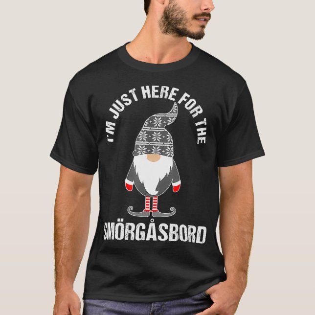 Tomte Santa Scandinavian Gnome Smorgasbord Christm T-Shirt (Front)