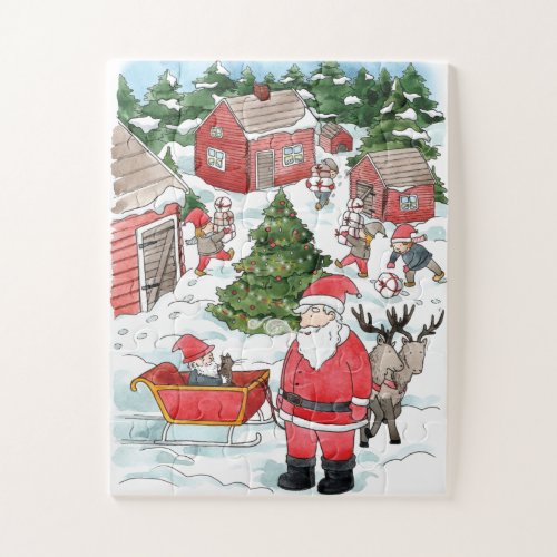 Tomten and Santa Puzzle for Children aged 3