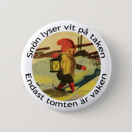 Tomten button with Viktor Rydberg poem