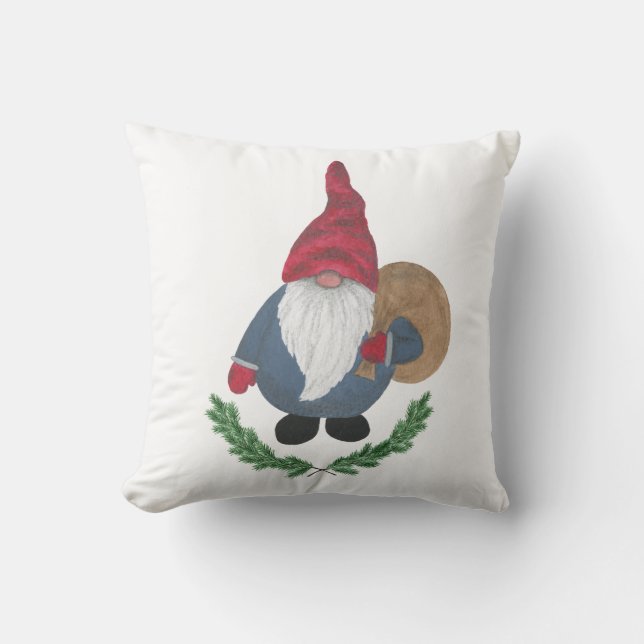 Tomten Throw Pillow (Front)