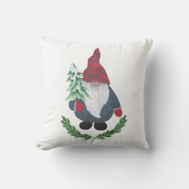 Tomten Throw Pillow (Front)