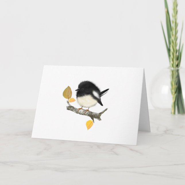 Tomtit Bird Blank Greeting Card (Front)
