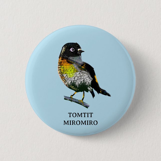 Tomtit Miromiro Button (Front)