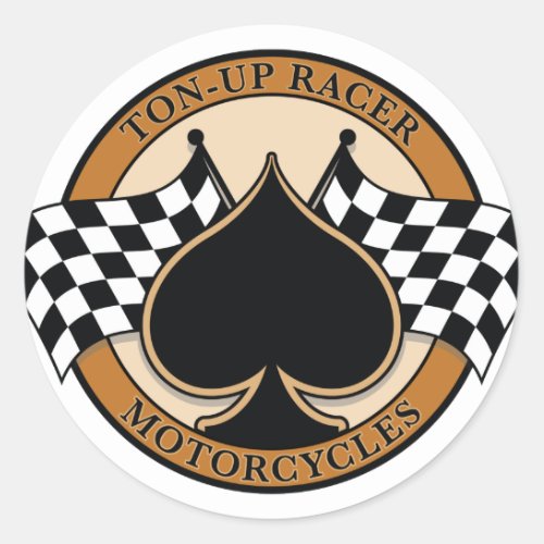 Ton_up Racer Classic Round Sticker