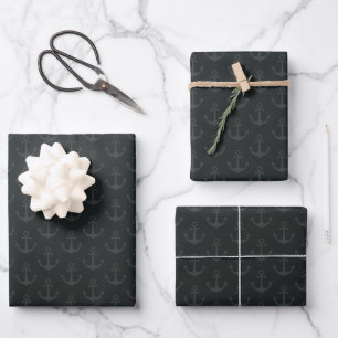 Tonal Anchors on Black Wrapping Paper Sheets
