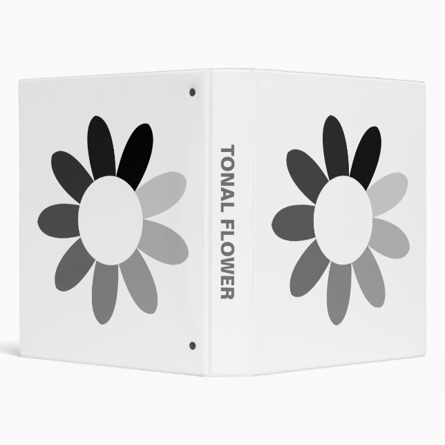 Tonal Flower Minimal 3 Ring Binder (Background)