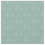 Tonal Golf Carts &amp; Clubs on Light Gray Turquoise Fabric