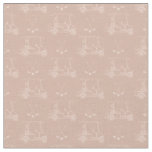 Tonal Golf Carts &amp; Clubs on Pastel Gray Orange Fabric