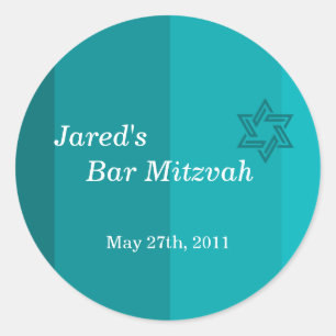 Tonal Seagreen Bar Mitzvah sticker