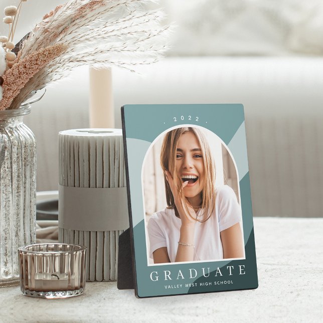 Tonal Stripes Graduation Keepsake Photo Plaque (Creator Uploaded)