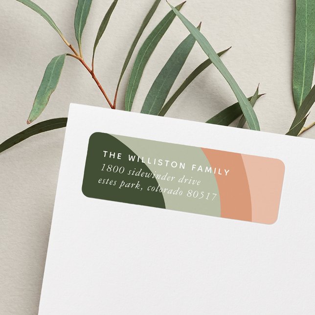 Tonal Stripes Modern Return Address Label (Creator Uploaded)