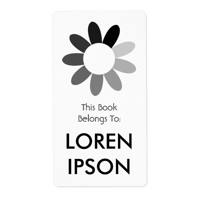 Tone Flower Label (Front)