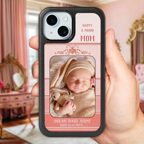 Tone on Tone Coral Striped Photo Phone Case