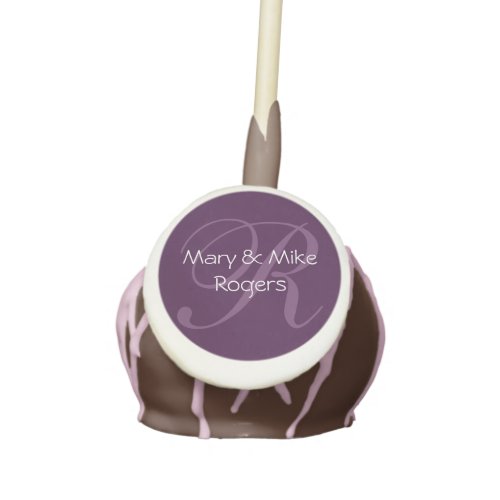 Tone on Tone Monogram Cake Pops