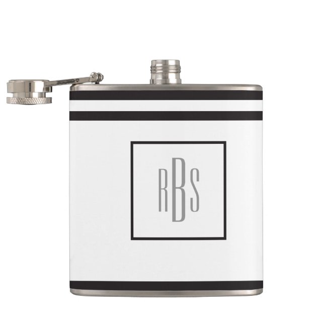 Tone on Tone Monogram Flask (Opened)