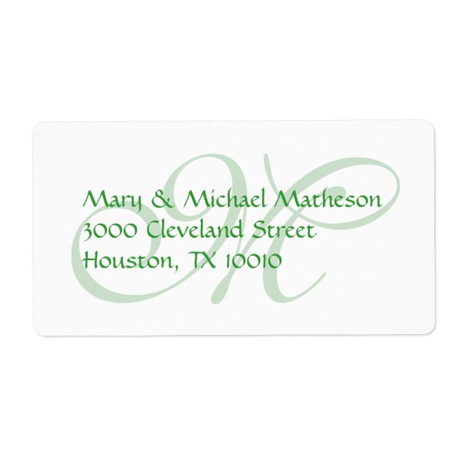 Tone on Tone Monogram Label (Front)